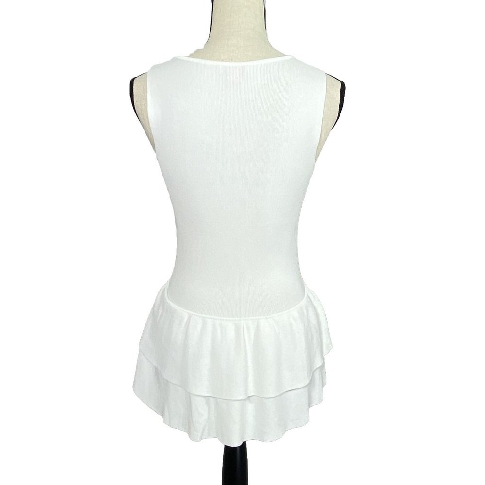 Lilly Pulitzer Cumberland White Peplum Top Womens S Sweater Knit Style 28008 - Picture 5 of 9